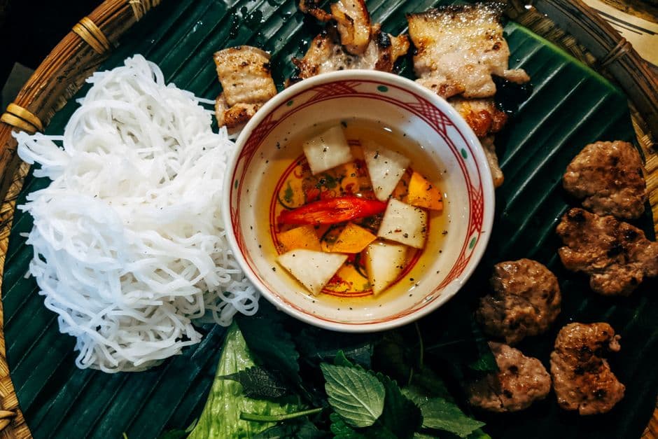 Grilované bravčové bún chả (Bún chả)